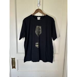 Walt Disney 2007 Epcot Food Wine Festival T-Shirt Womens Size 2XL Black NWT